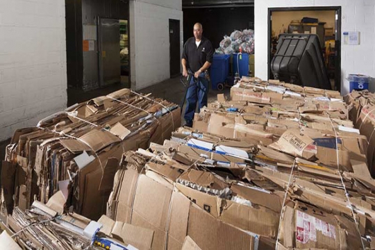recycling cardboard in bulk