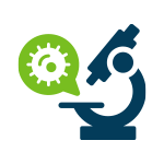 microscope looking a organism icon