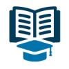 open book and graduation cap icon